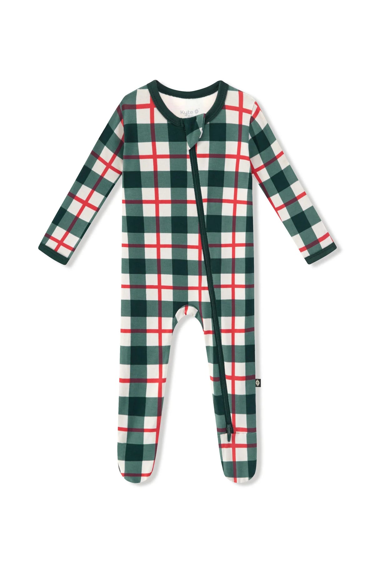 Zippered Footie - Holiday Plaid
