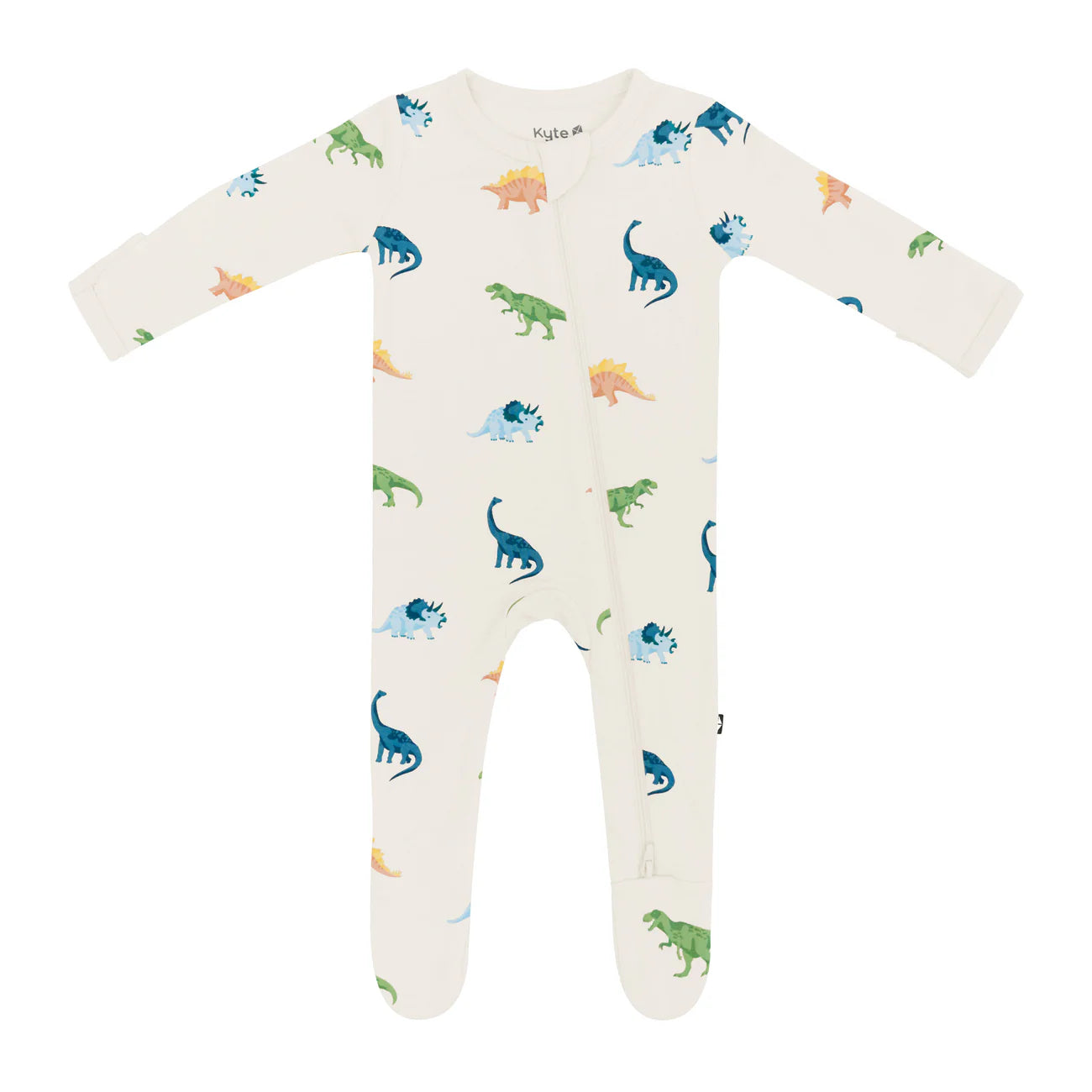 Zippered Footie - Ecru Roar