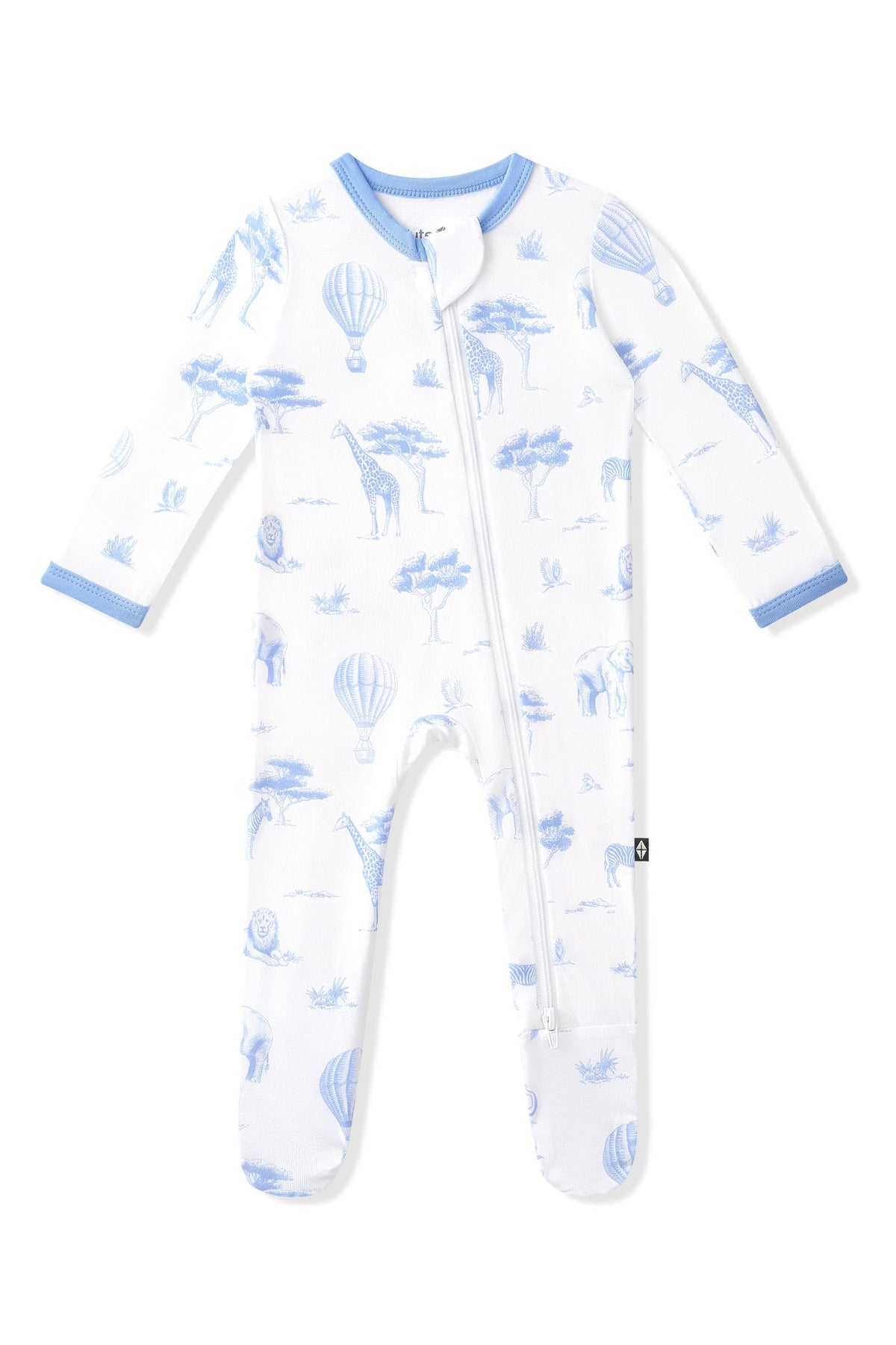Zippered Footie - Toile Safari