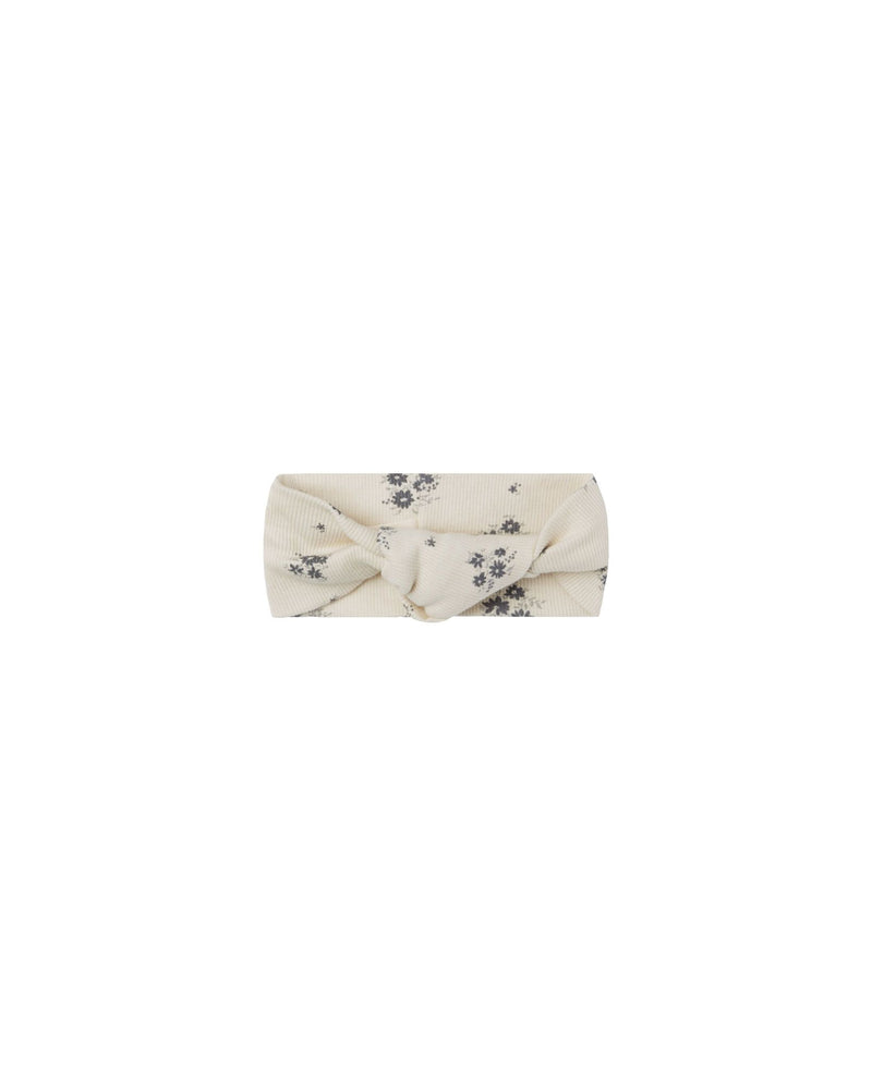 knotted headband - navy ditsy