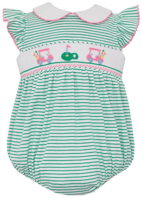 Green Stripe Girls Golf Bubble