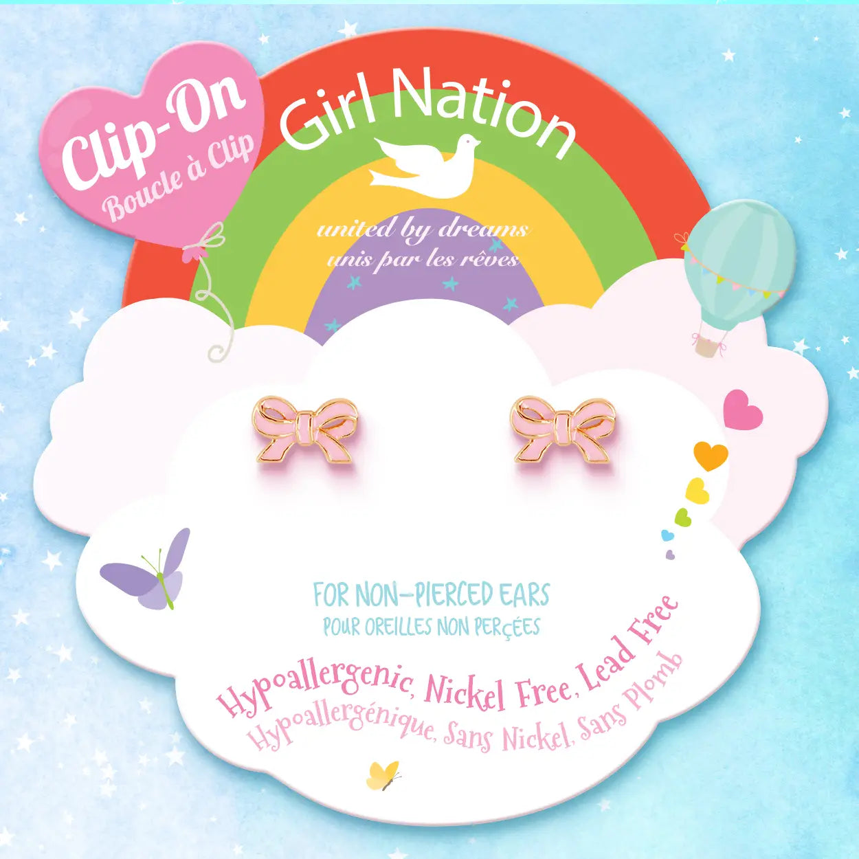 Clip On Cutie Earrings | Pretty Pink Bow
