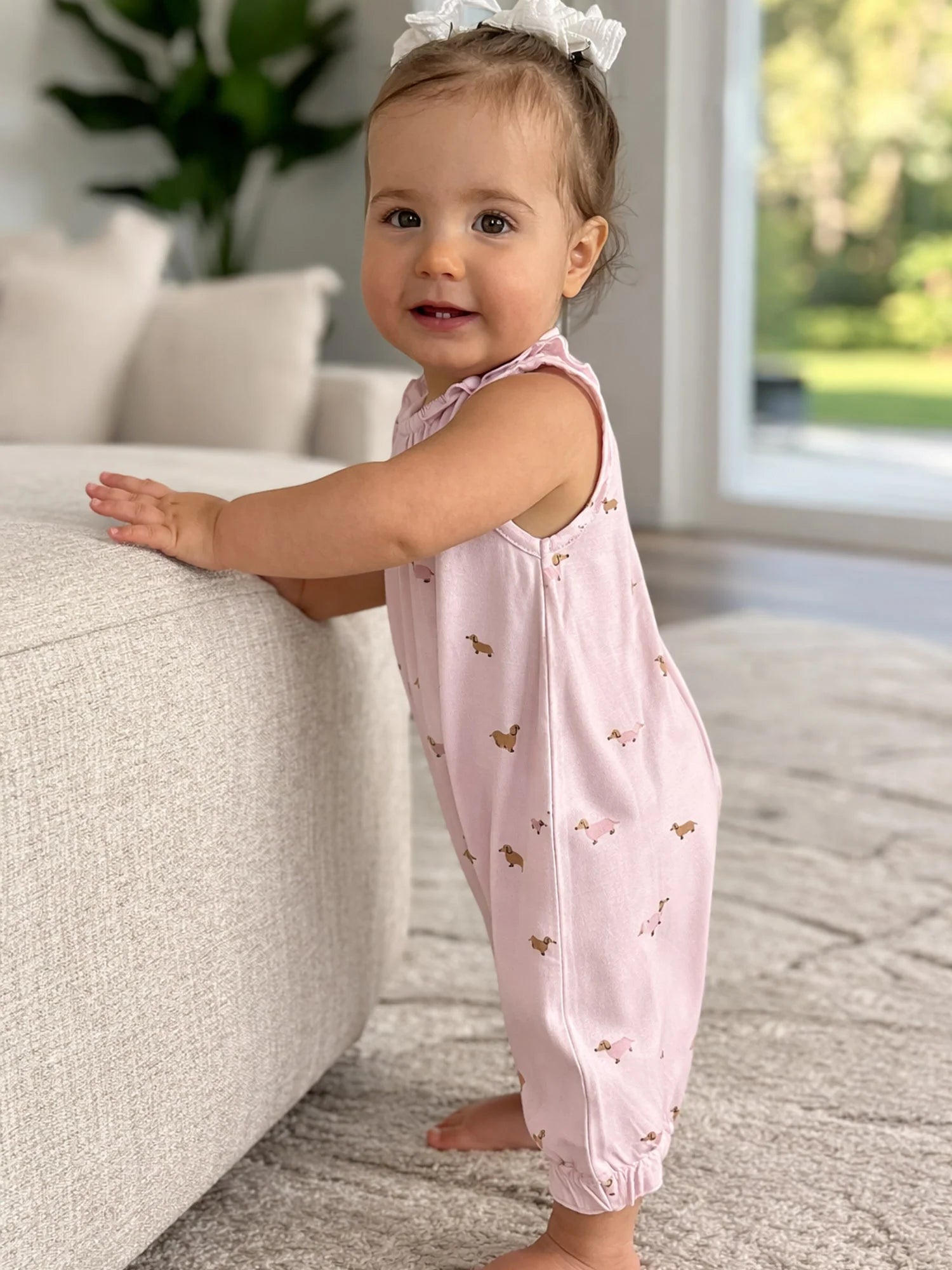 Bubble Romper | Girl Dog