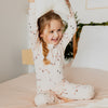 Pond Skating Print on Silver Peony PJ Set