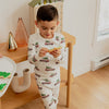 Station Wagon Print on Off-White PJ Set