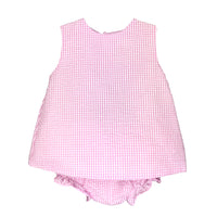 Pink Gingham Popover + Bloomer