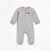 Santa Baby on Heather Grey Fleece Playsuit