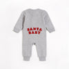 Santa Baby on Heather Grey Fleece Playsuit