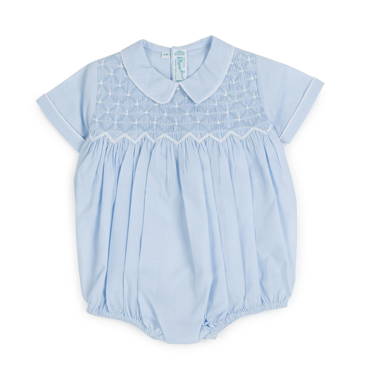 Diamond Smocked Creeper || Blue