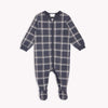 Grid Print on Asphalt Footed Sleeper