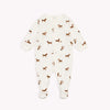 Beagle Print on Off-White Footed Sleeper