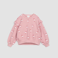 Ballerina Print Rose Sweatshirt