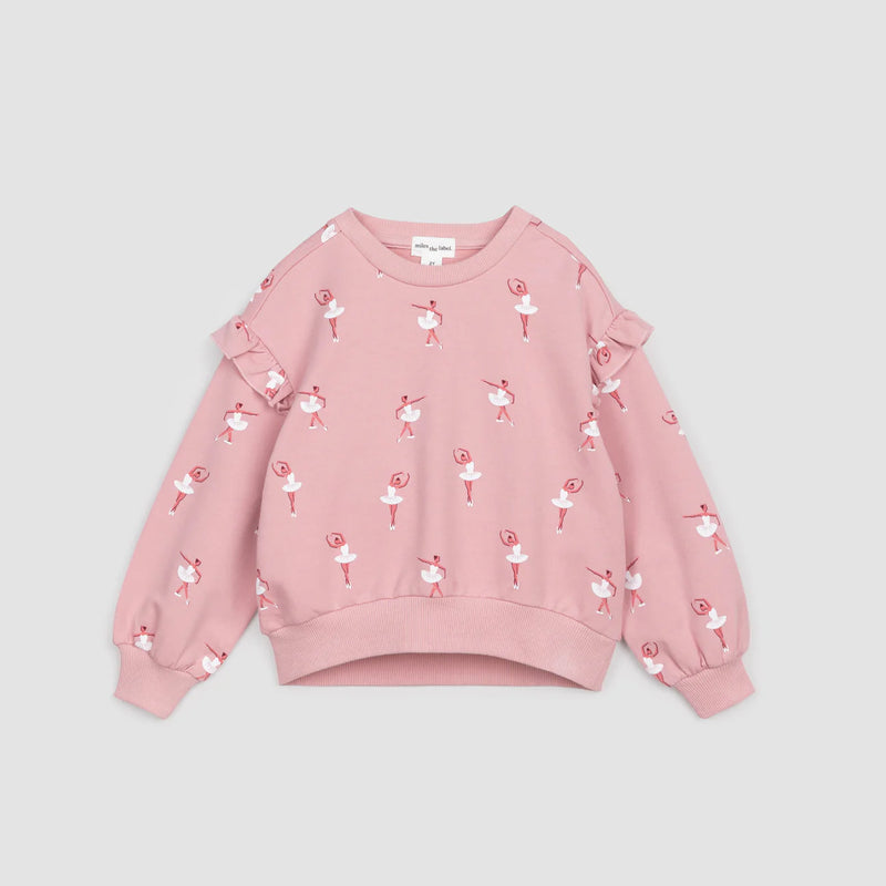 Ballerina Print Rose Sweatshirt