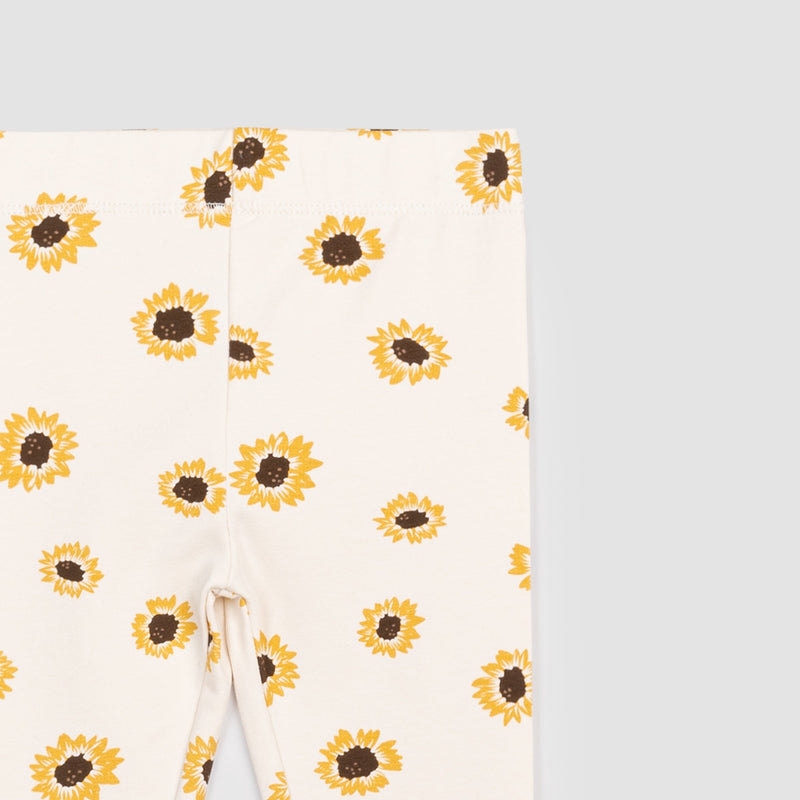 Sunflower Print on Terry Leggings