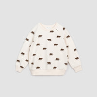 Grizzly Print on Crème Sweatshirt