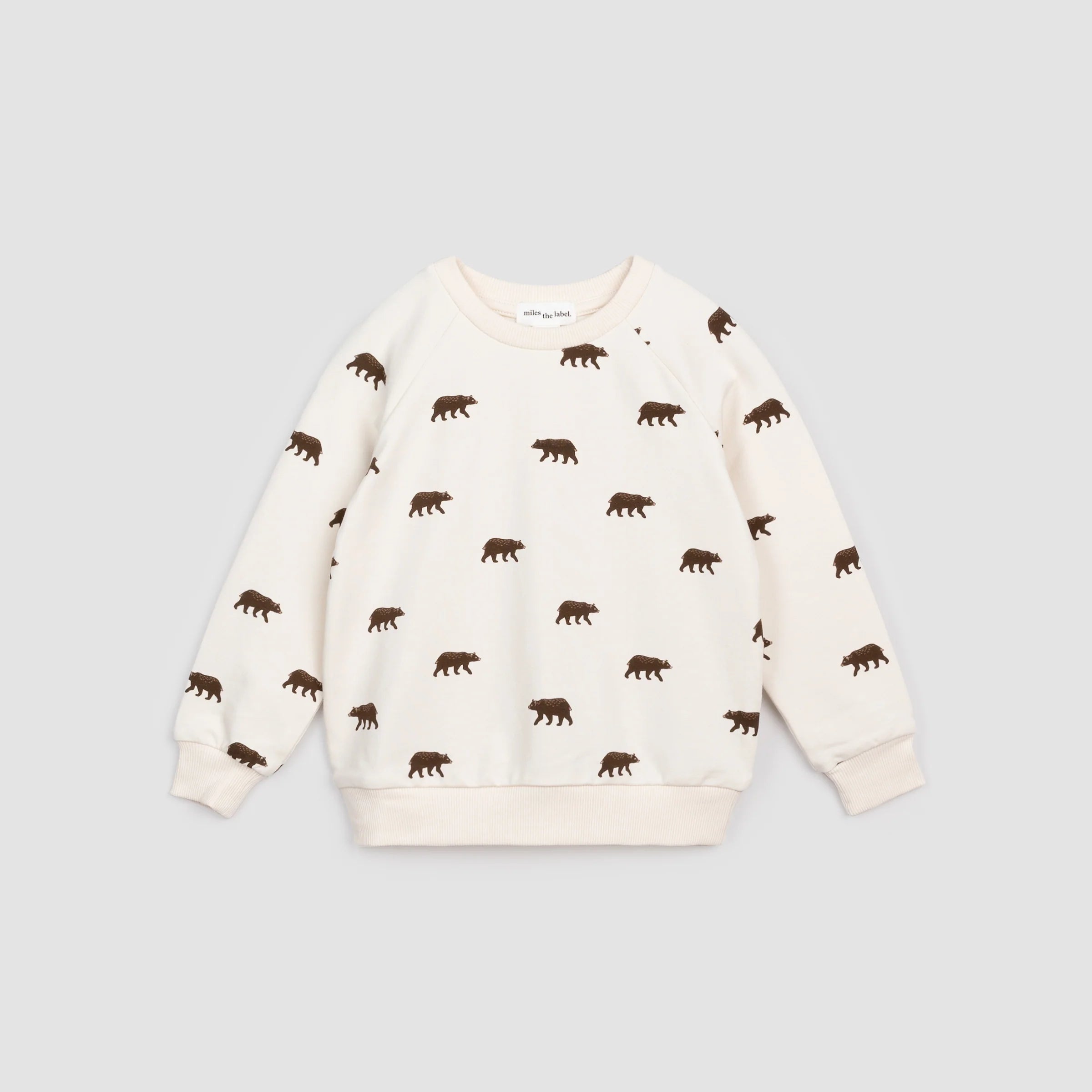 Grizzly Print on Crème Sweatshirt