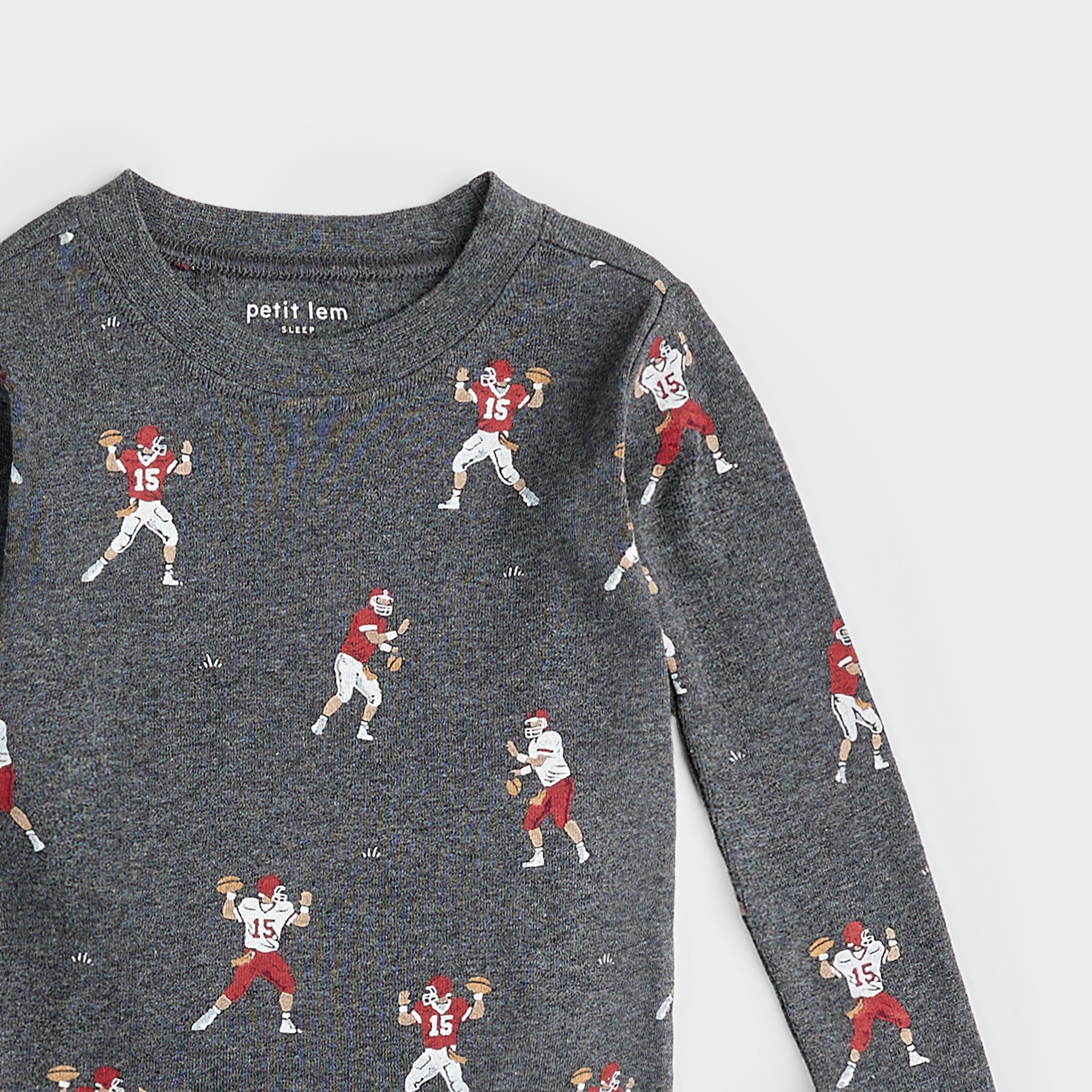 Quarterback Print Heather PJ Set