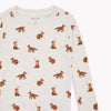 Fox Print on Oatmeal PJ Set