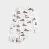 Station Wagon Print on Off-White PJ Set