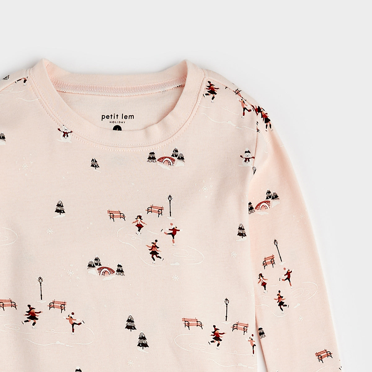 Pond Skating Print on Silver Peony PJ Set
