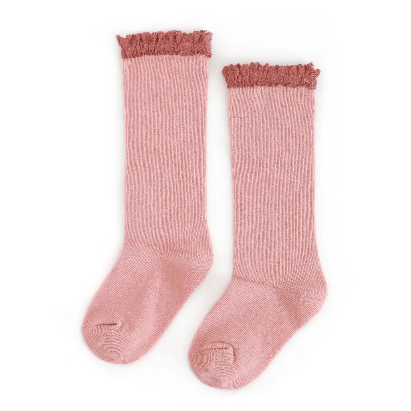 Blush + Mauve Lace Top Knee Highs