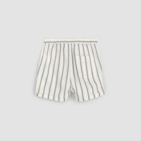 Striped Linen Blend Shorts