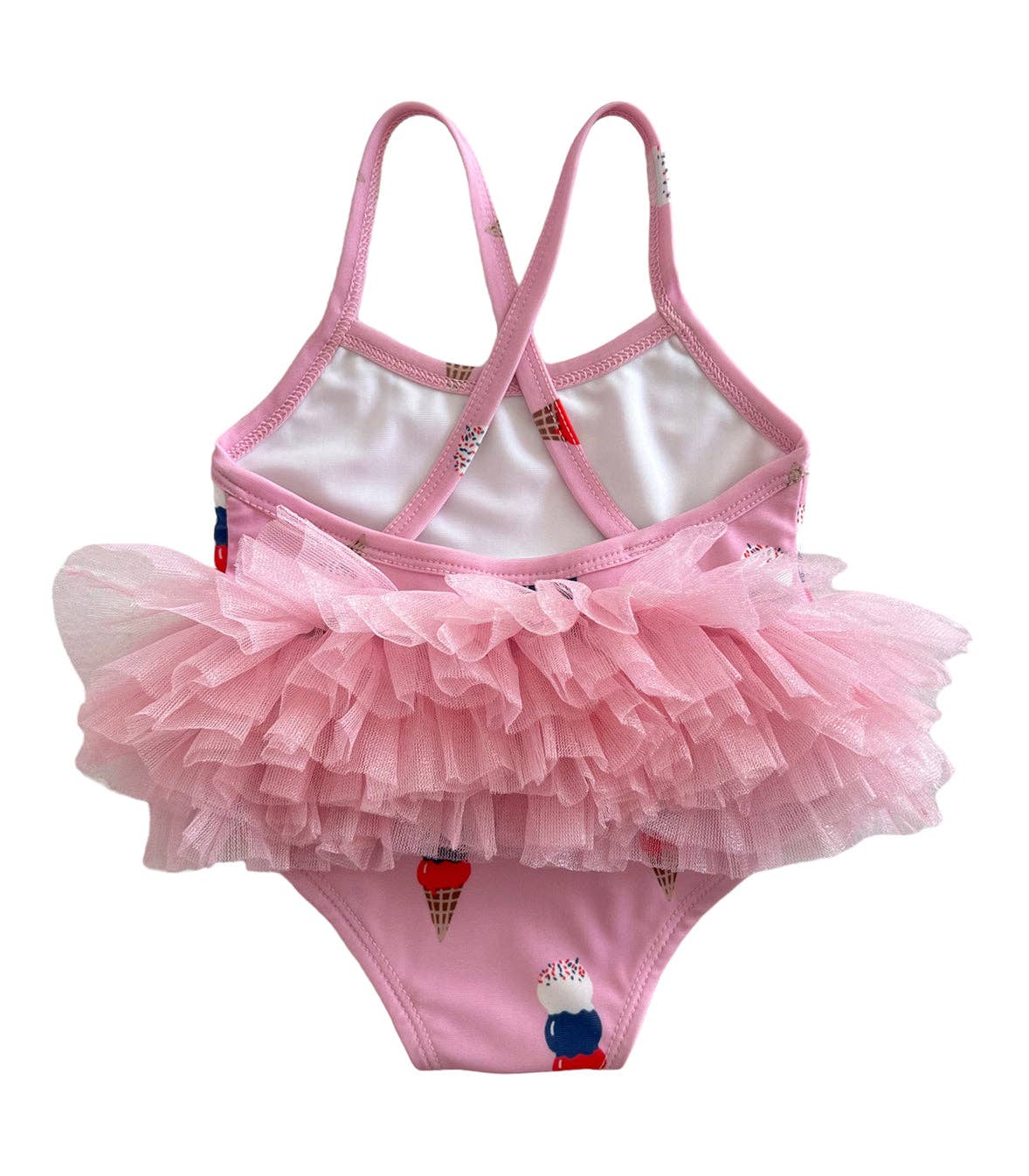 Pink Ice Cream Ariel Tutu Swimsuit | UPF 50+