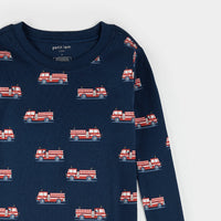 Fire Truck Print PJ Set