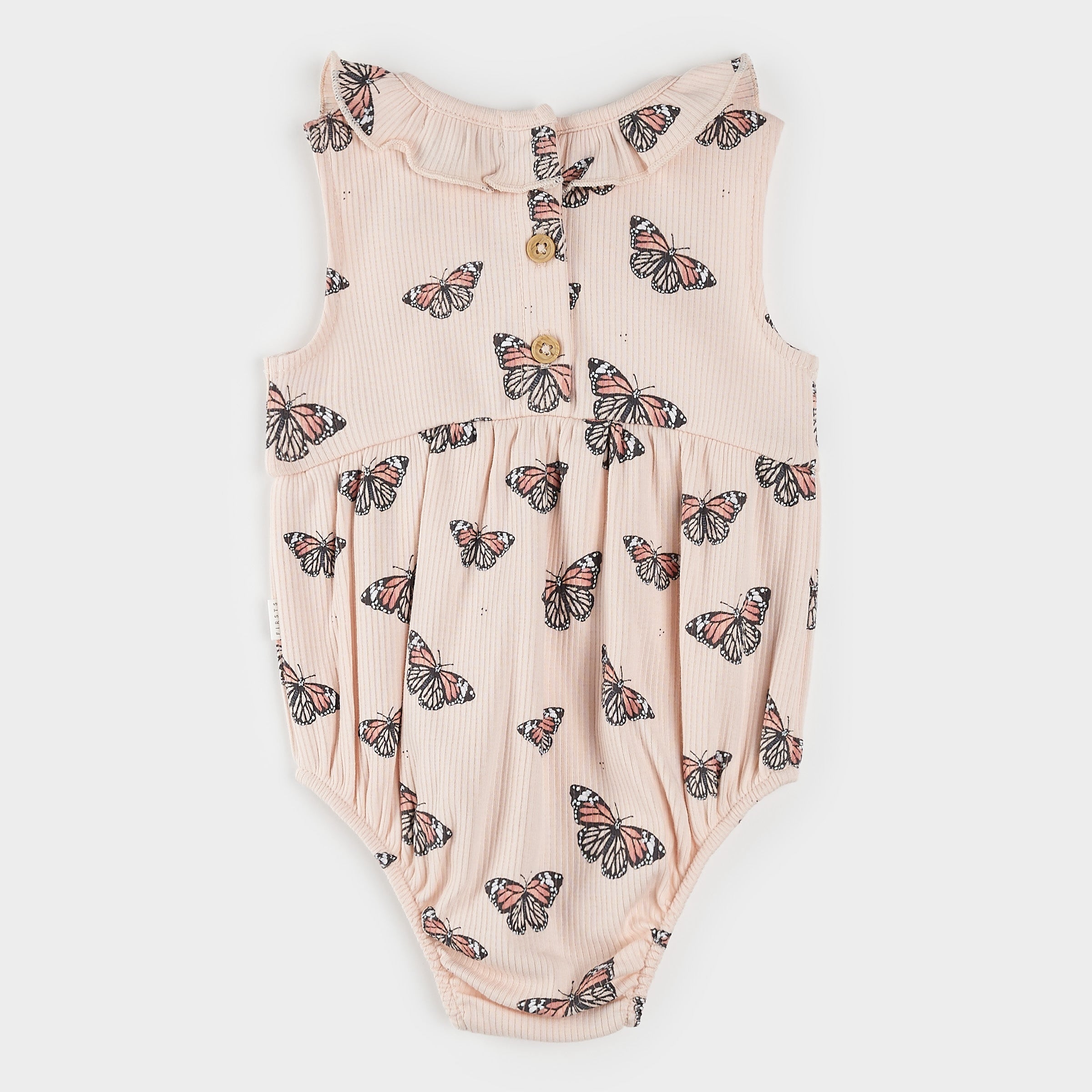 Monarch Print Bubble Romper