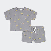 Diggers Print on Cement Short Set