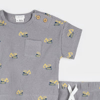 Diggers Print on Cement Short Set