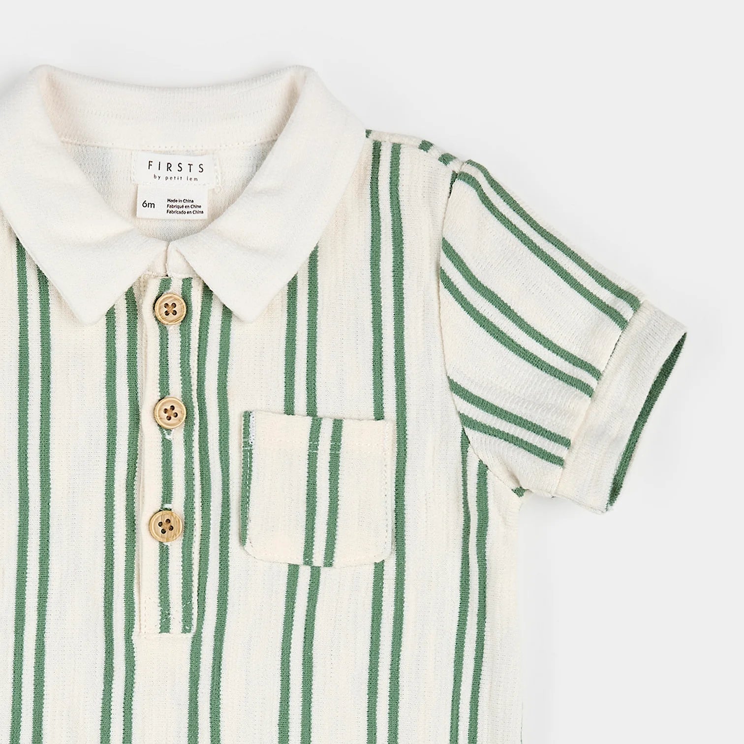 Fern & Off-White Beach Terry Romper