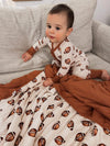 Football Print Bamboo Blanket