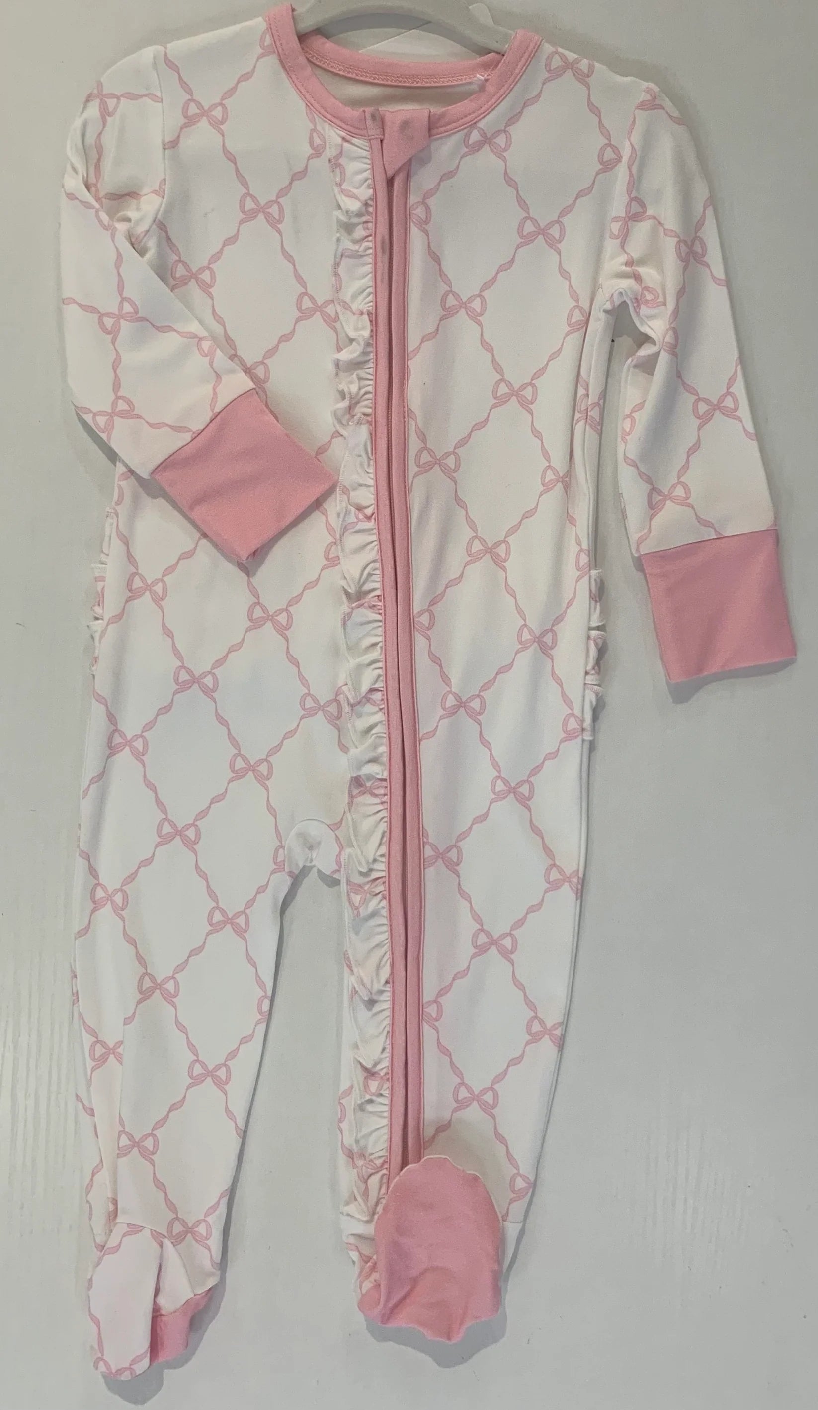 Bow Trellis Footie Romper