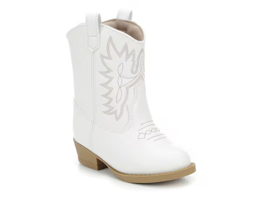 White Western Boot