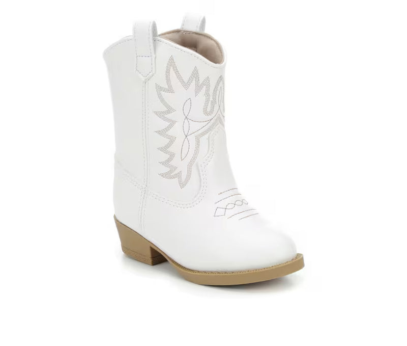 White Western Boot