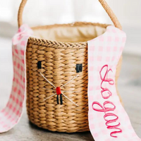 Pink Gingham Easter Basket (Personalization Included)