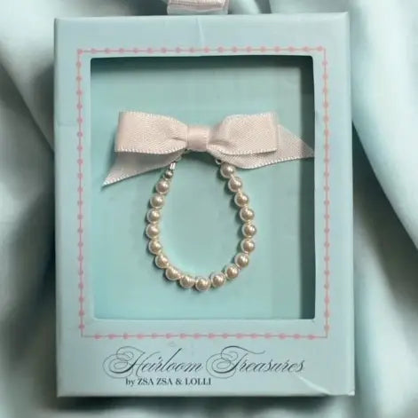 Pearls & Silver Cross Child Bracelet (1-4Y)