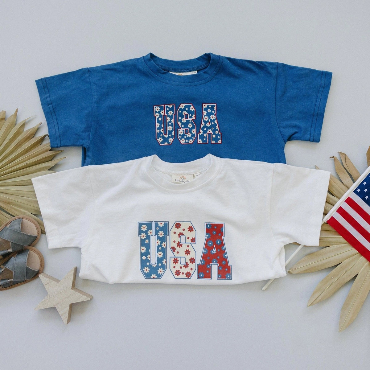USA Daisy Oversized Romper | Blue