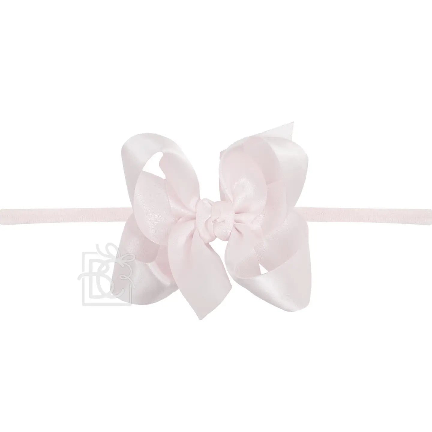 4.5" Satin Bow Headband | Powder Pink