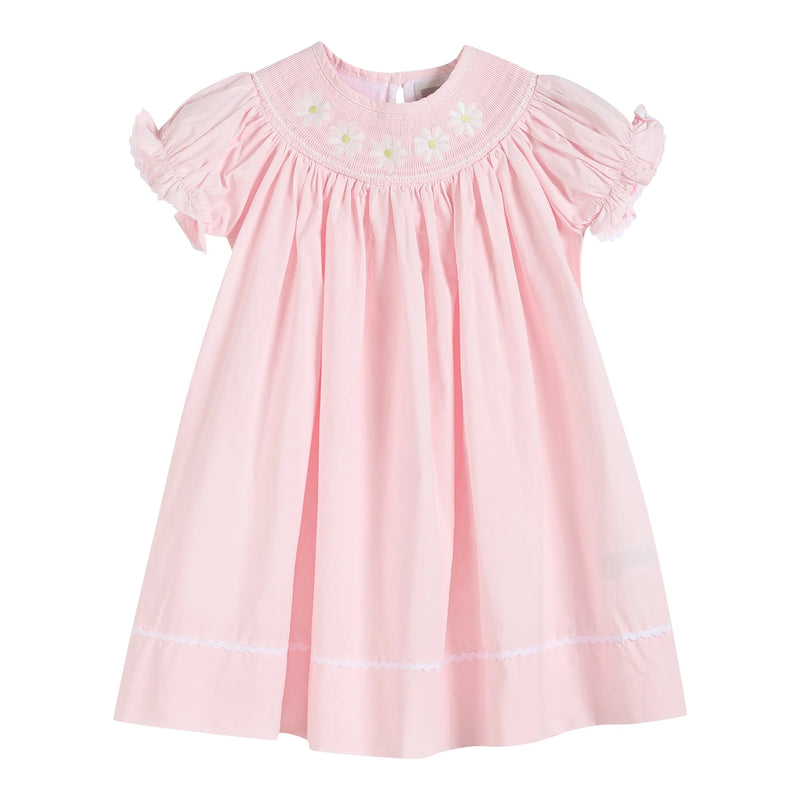 Pink Daisy Smocked Dress