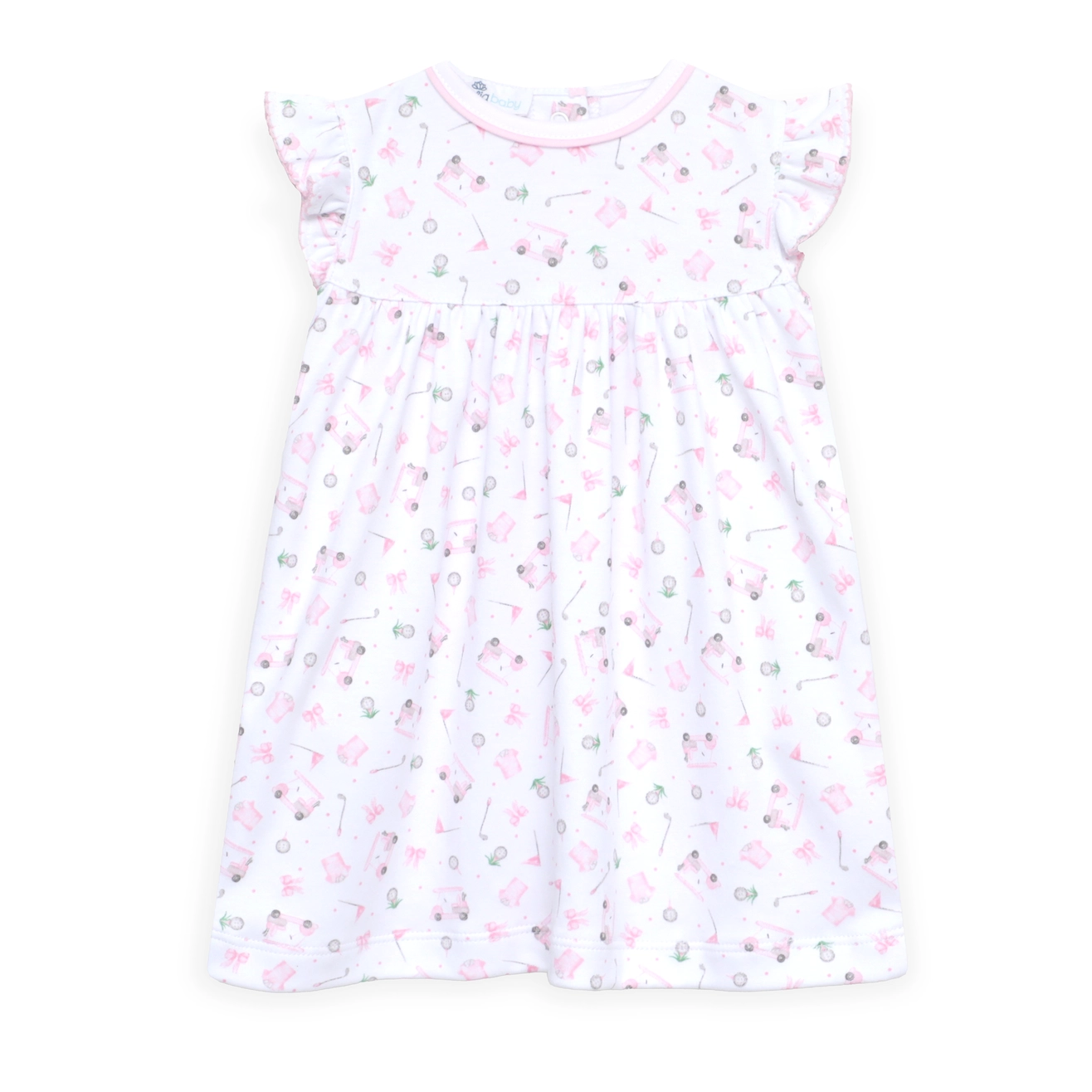 Little Golfer Print Dress - Pink