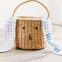 Blue Gingham Easter Basket (Personalization Included)