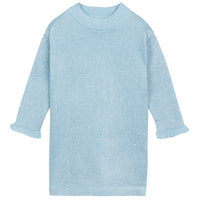 Angel Blue Lurex Knit Sweater Dress