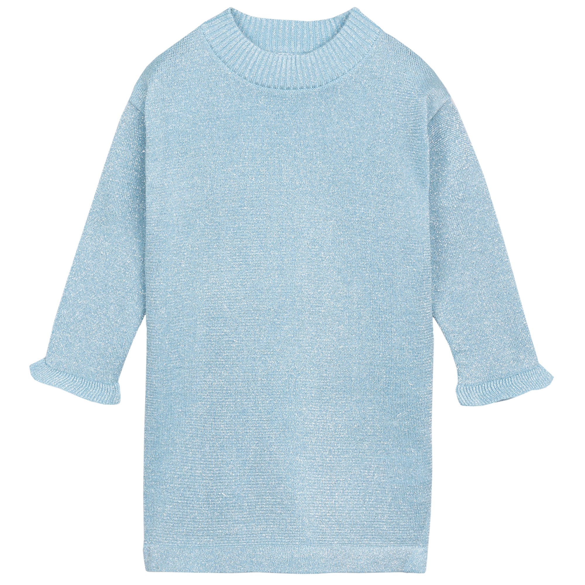 MILES THE LABEL Kids' Long Sleeve Sweater Dress in Blue at Nordstrom, Size 5-6Y MILES THE LABEL Kids' Long Sleeve Sweater Dress in Blue at Nordstrom, Size 5-6Y