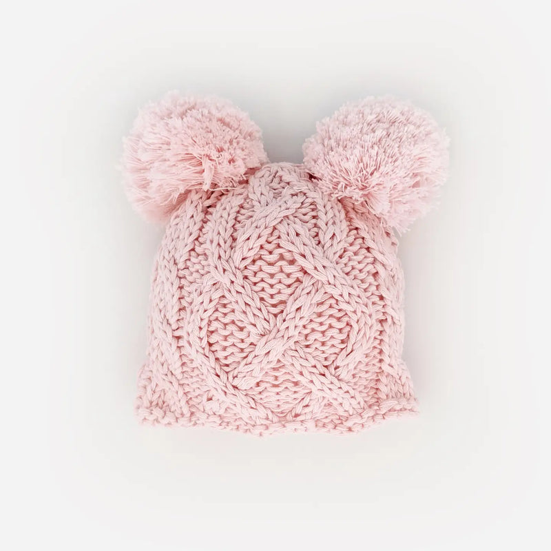 Newborn Pom Pom Beanie | Pink