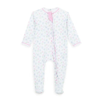 Evelyn's Classics Print Zip Footie