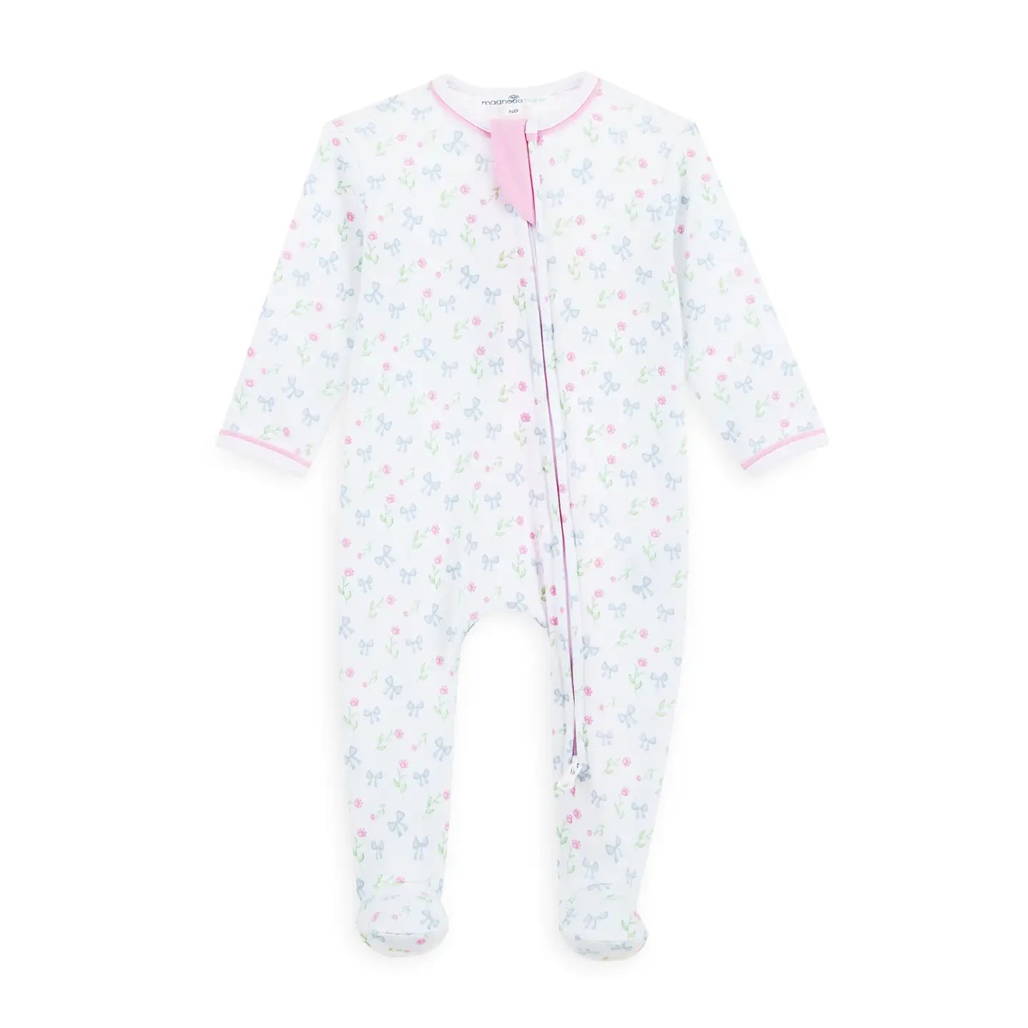 Evelyn's Classics Print Zip Footie