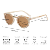 Kids Sunglasses Round | Plaid