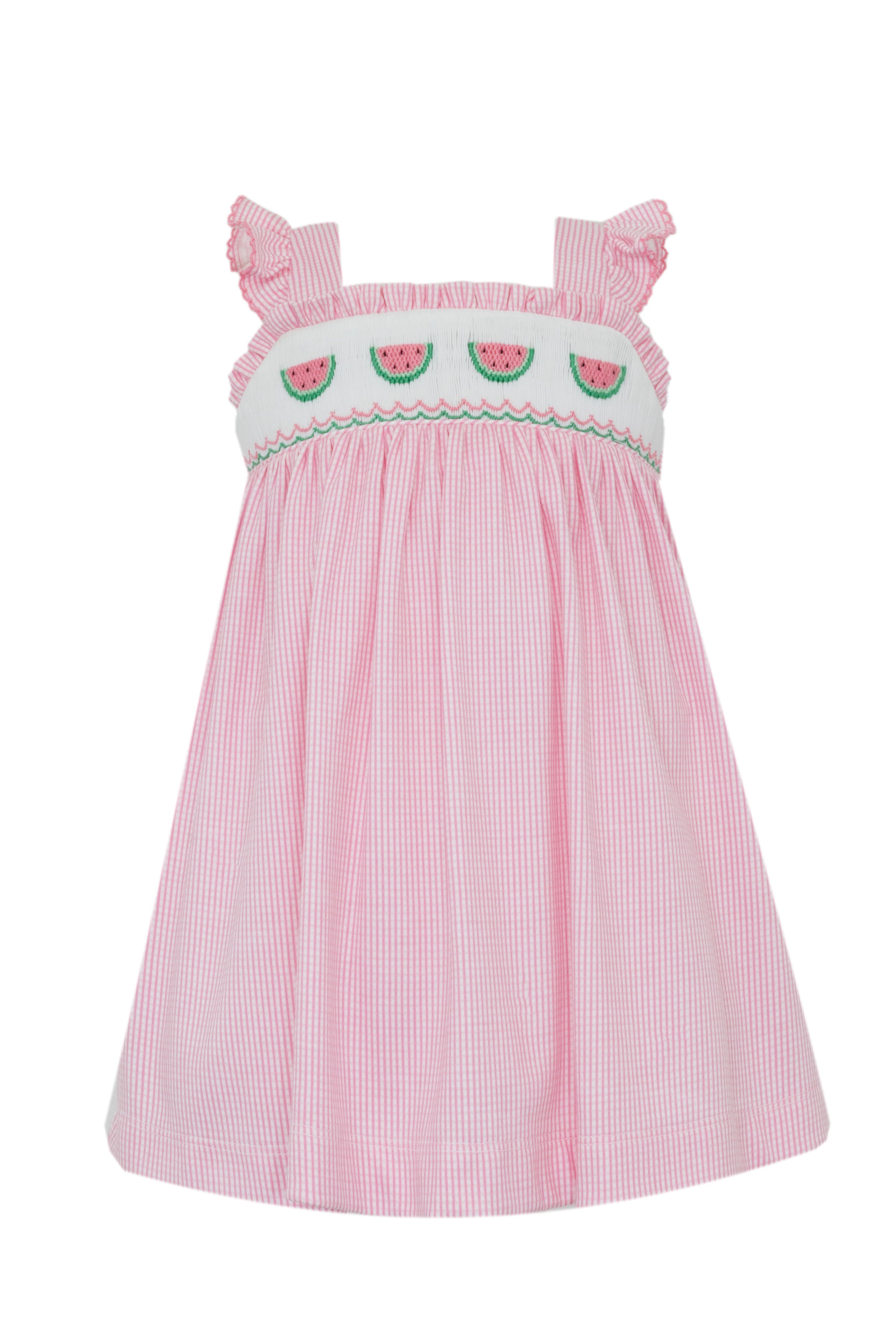 Watermelons - Pink knit check sundress